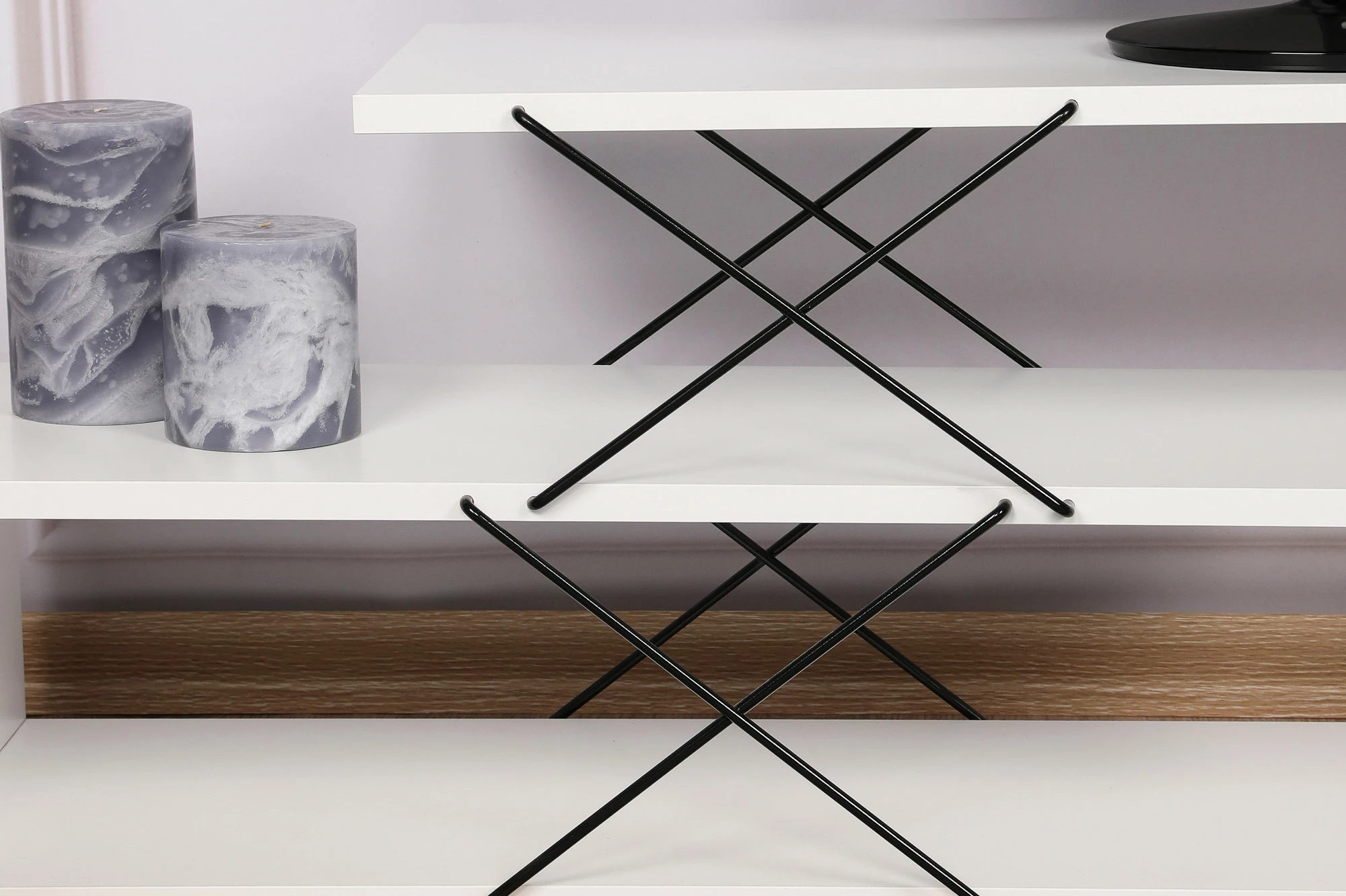 Komodë TV Hanah Home, Zigzag, e bardhë