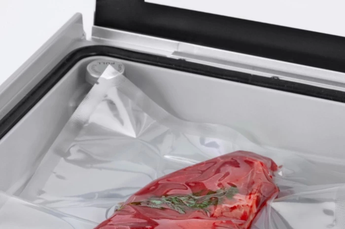 Qese vakumi CASO 1285 20×30 cm 90 µm 3-yje (ngrirje) transparente, paketim 100 copë