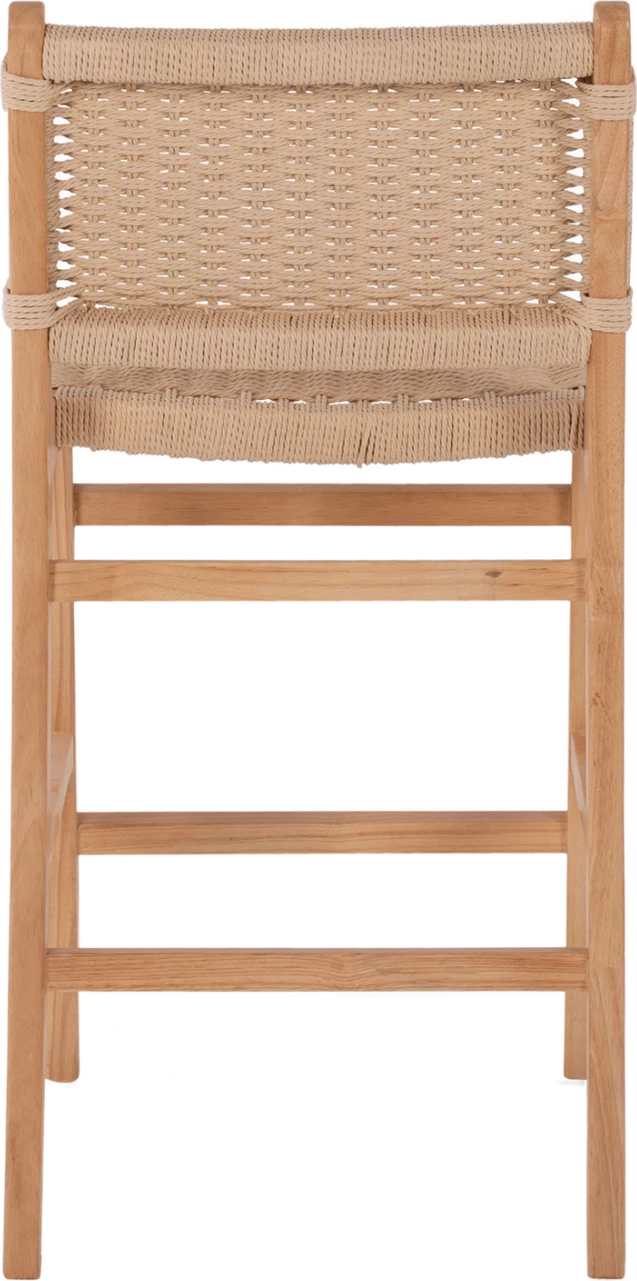 Karrige për bar, lartësi mesatare, FH9332.01, dru gome & litar, ngjyrë natyrale, 45x46x95H cm