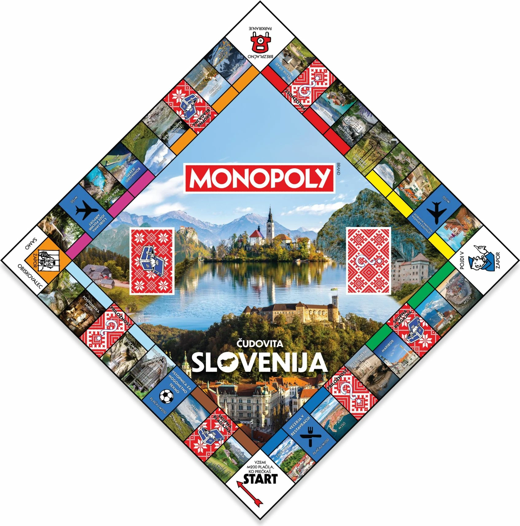 Lojë tavoline Winning Moves Monopoly Čudovita Slovenija, 8+, set 1 copë