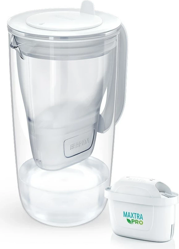 Ibrik filtruese uji BRITA Glass me filtër Maxtra Pro PP, 2.5L, Transparent/Gri