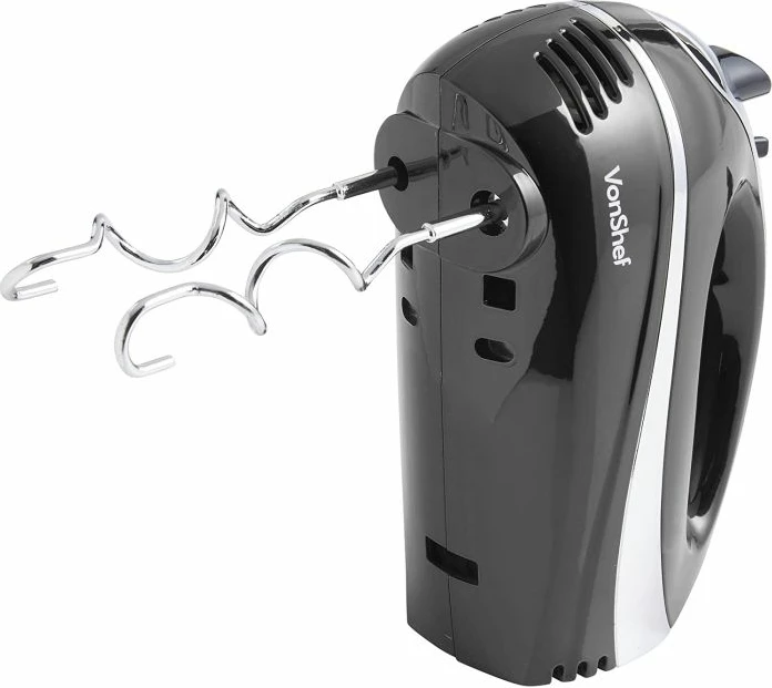 Mikser dore VONSHEF 2007067 300W 5 shpejtësi + turbo, set me 5 shtojca, zi/argjend