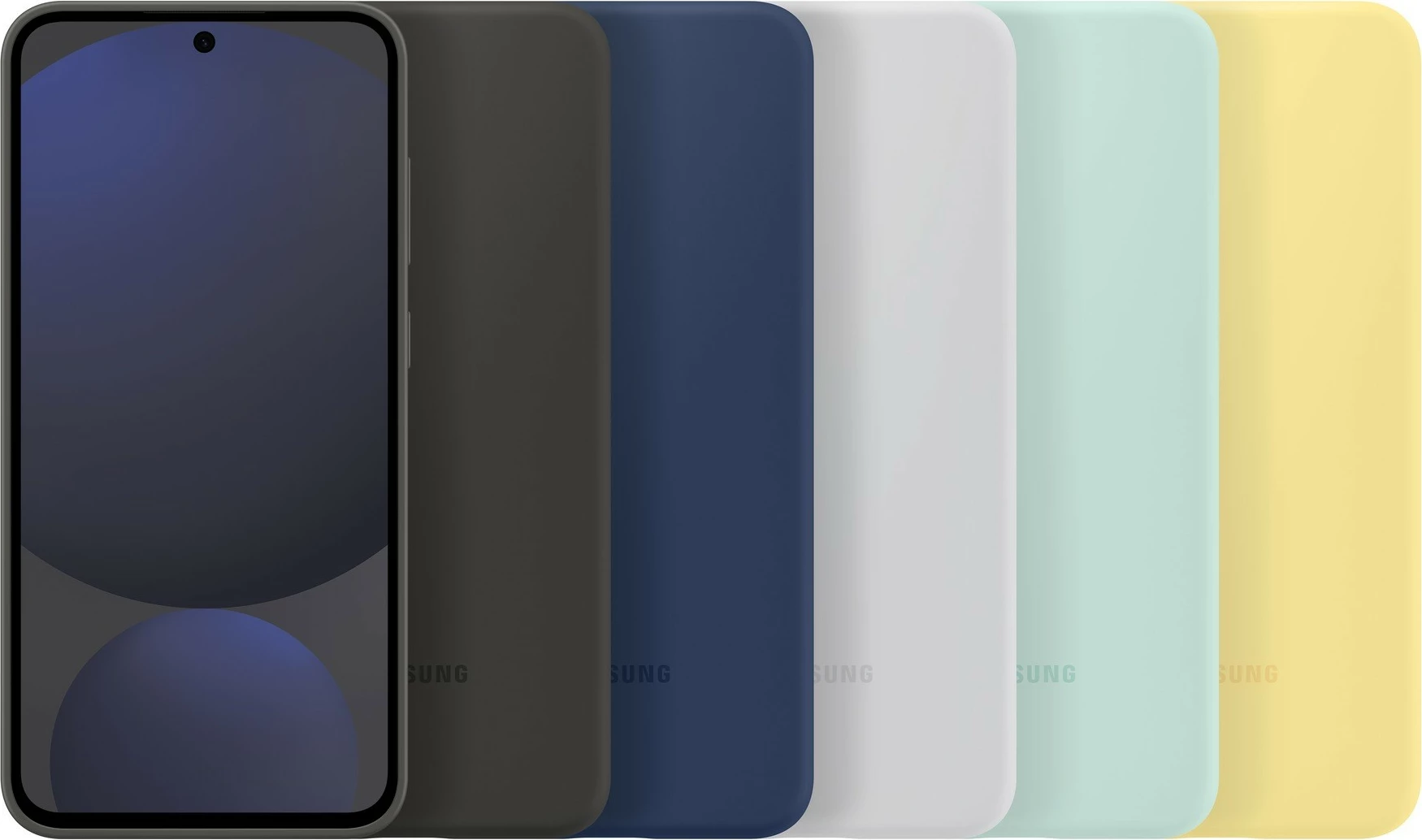 Mbështjellëse silikoni për celular  Samsung Galaxy S24 FE, 6.7", e kaltër