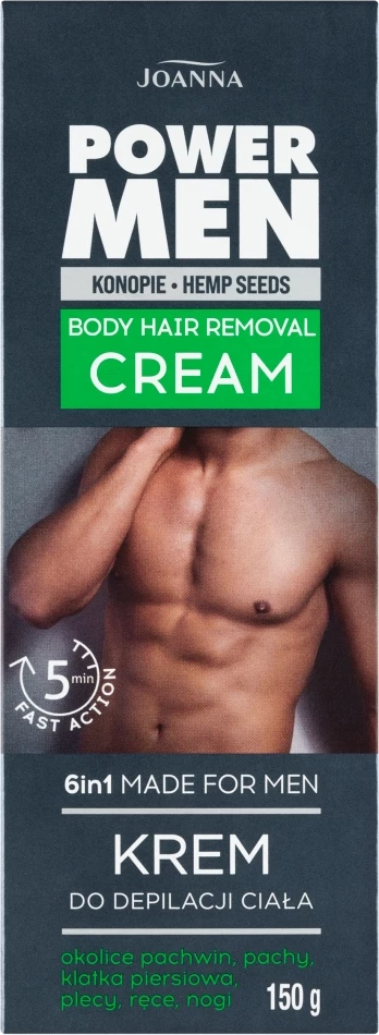 Krem për depilim trupor për meshkuj Joanna Power Men 150g