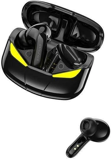Kufje wireless AWEI T35 TWS me stacion karikimi, Bluetooth 5.0, për gaming, të zeza