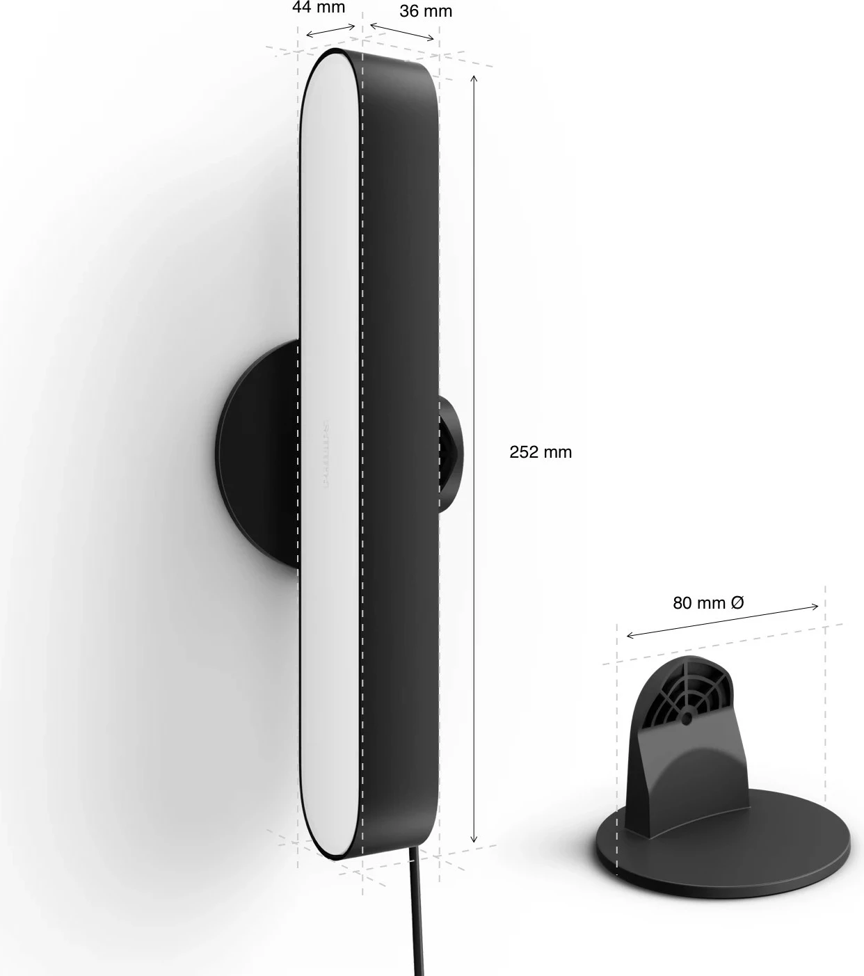 Llambë tavoline smart Philips Hue Play Light Bar Extension, LED, ZigBee, e zezë