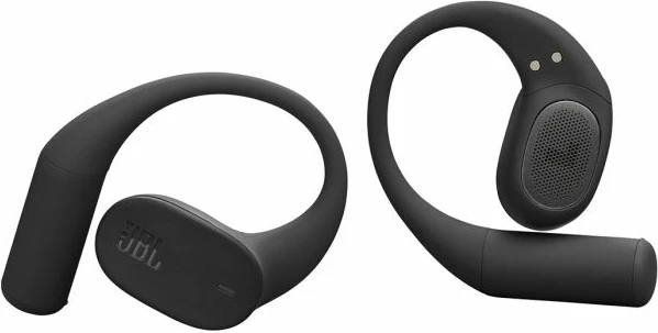 Kufje JBL Sense Lite open-ear pa tela, Bluetooth 5.4, 32 orë, IP54, 4 mikrofona, e zezë, set me kuti karikimi