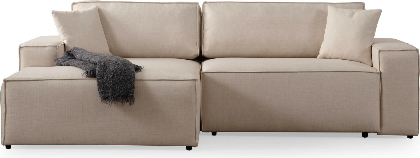 Kënd divan-krevat Atelier del Sofa, model Pırlo kënd i majtë, ngjyrë ecru