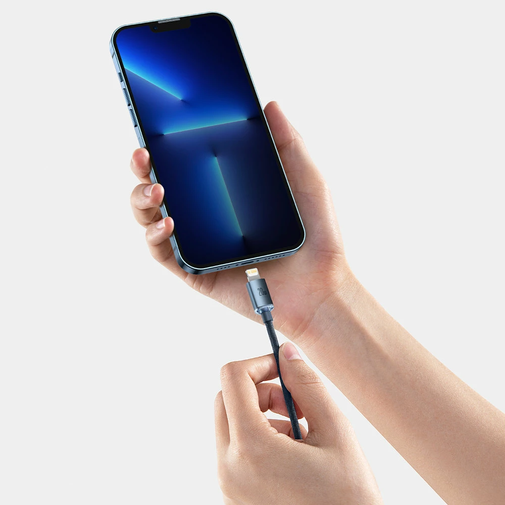 Kabllo Baseus CAJY000201, USB-C në Lightning, 1.2m, 20W, e zezë