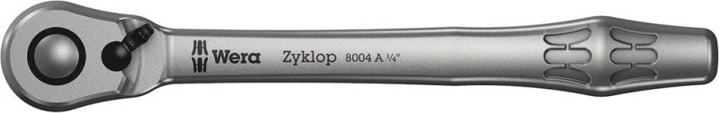Çelës me racë Wera 8004 A Zyklop Metal, 1/4", krom