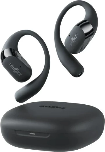 Kufje SHOKZ OpenFit 2+ wireless, ear-hook, për thirrje/muzikë, e zezë
