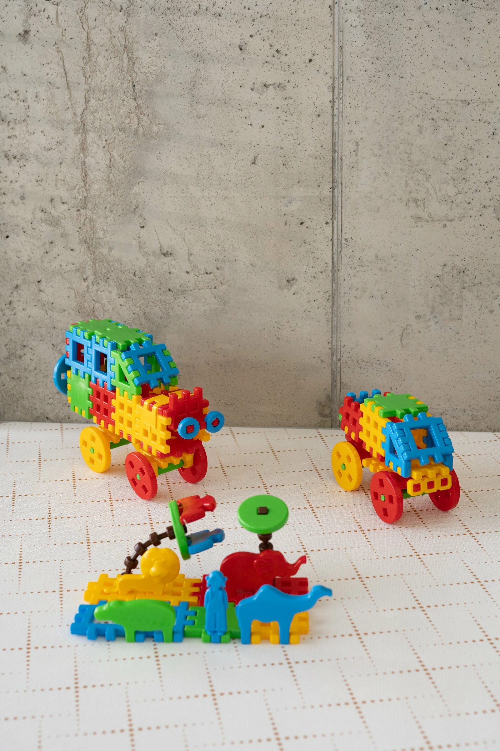 Kocka ndërtimi Marioinex Waffle Mix 100, 100 elemente, plastikë, shumëngjyrëshe (set)