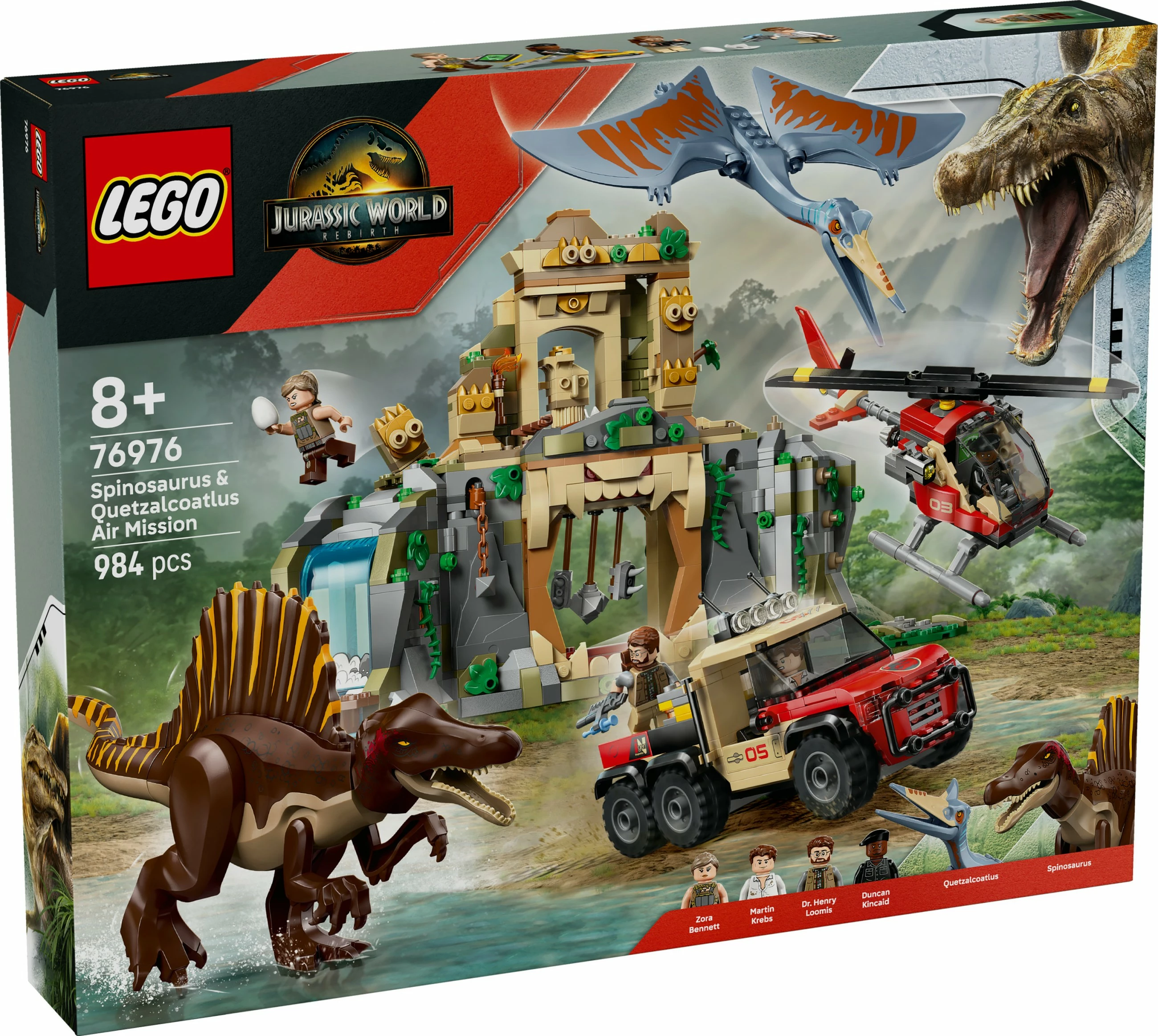 Set ndërtimi LEGO Jurassic World 76976, 984 pjesë, shumëngjyrësh