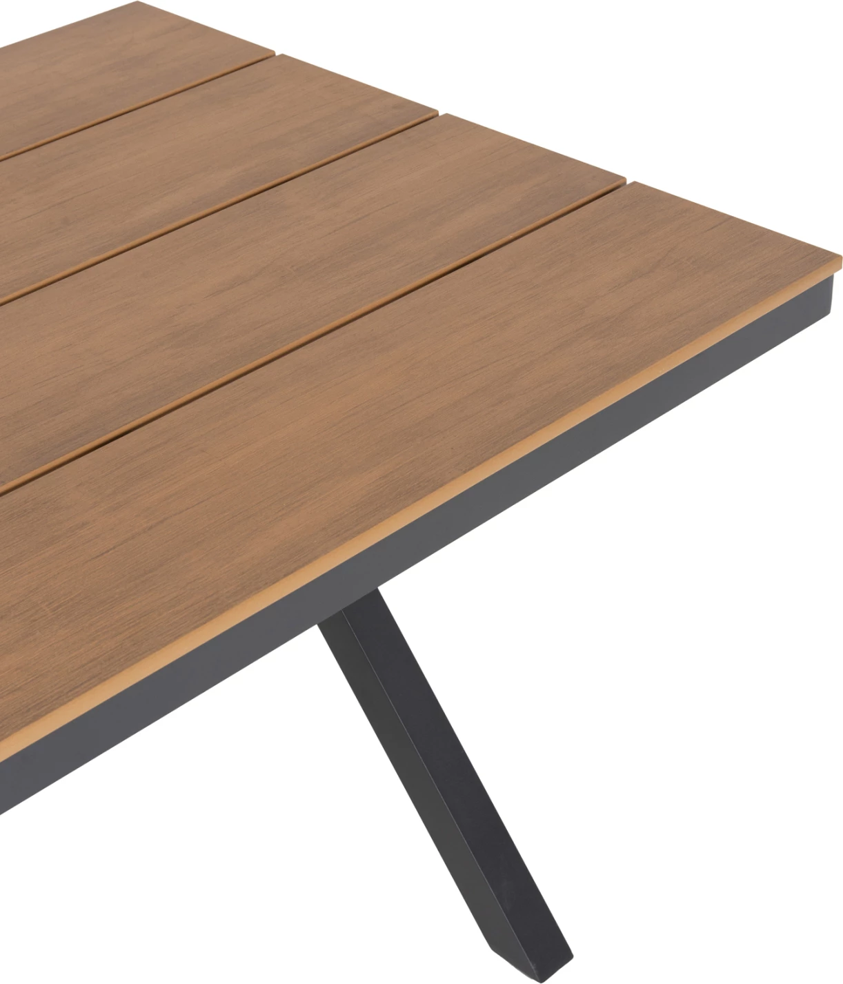 Tavolinë drejtkëndore alumini, ngjyrë antracit, FH6037.01, 150x89.5x73H