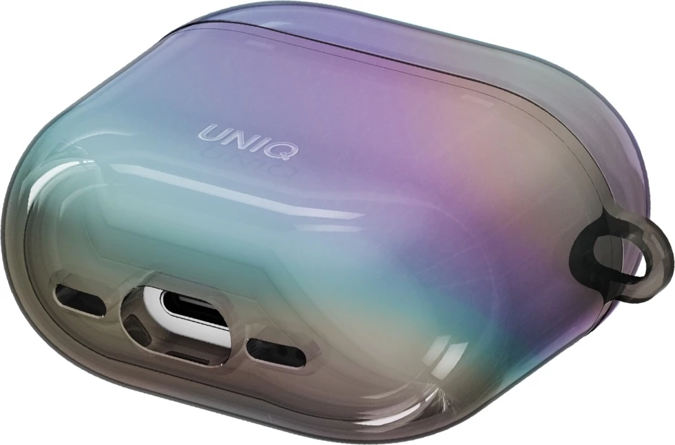 Mbështjellës UNIQ Iridescia për AirPods 4 me karabiner, Multikolor
