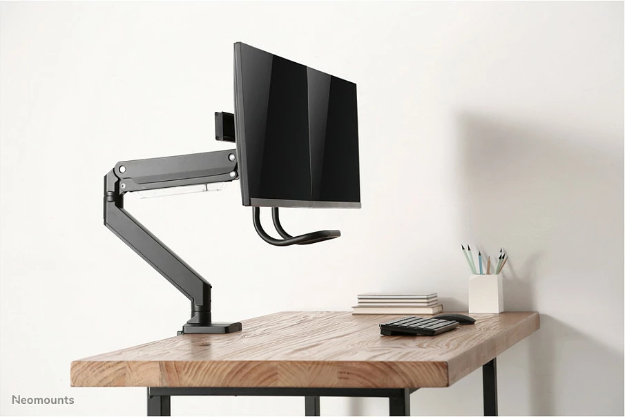 Krah monitori Neomounts NM-D775DXBLACK, për 2 ekrane, 32 inç, kapëse/gromet, i zi