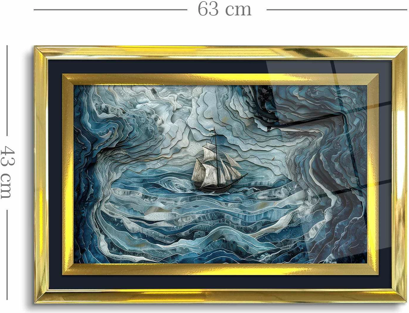 Pikturë dekorative me kornizë, Wallity, 4363Kromaltınct - 035, shumëngjyrëshe, 43x65cm