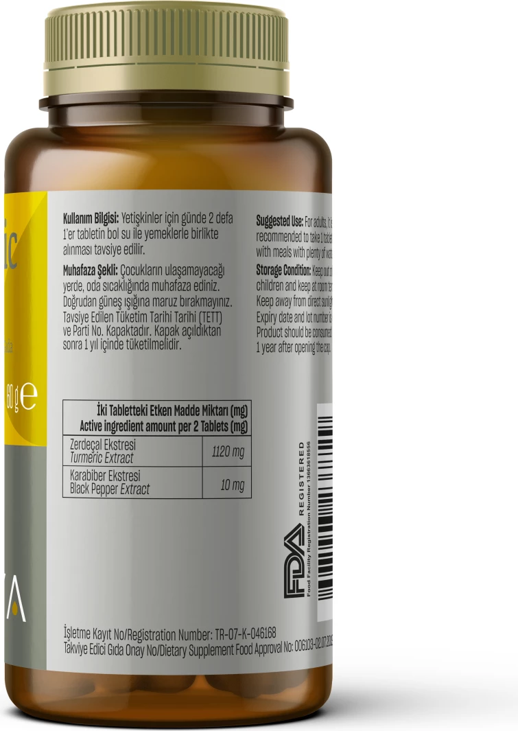 Turmeric Curcumin 1120 mg, 60 tableta