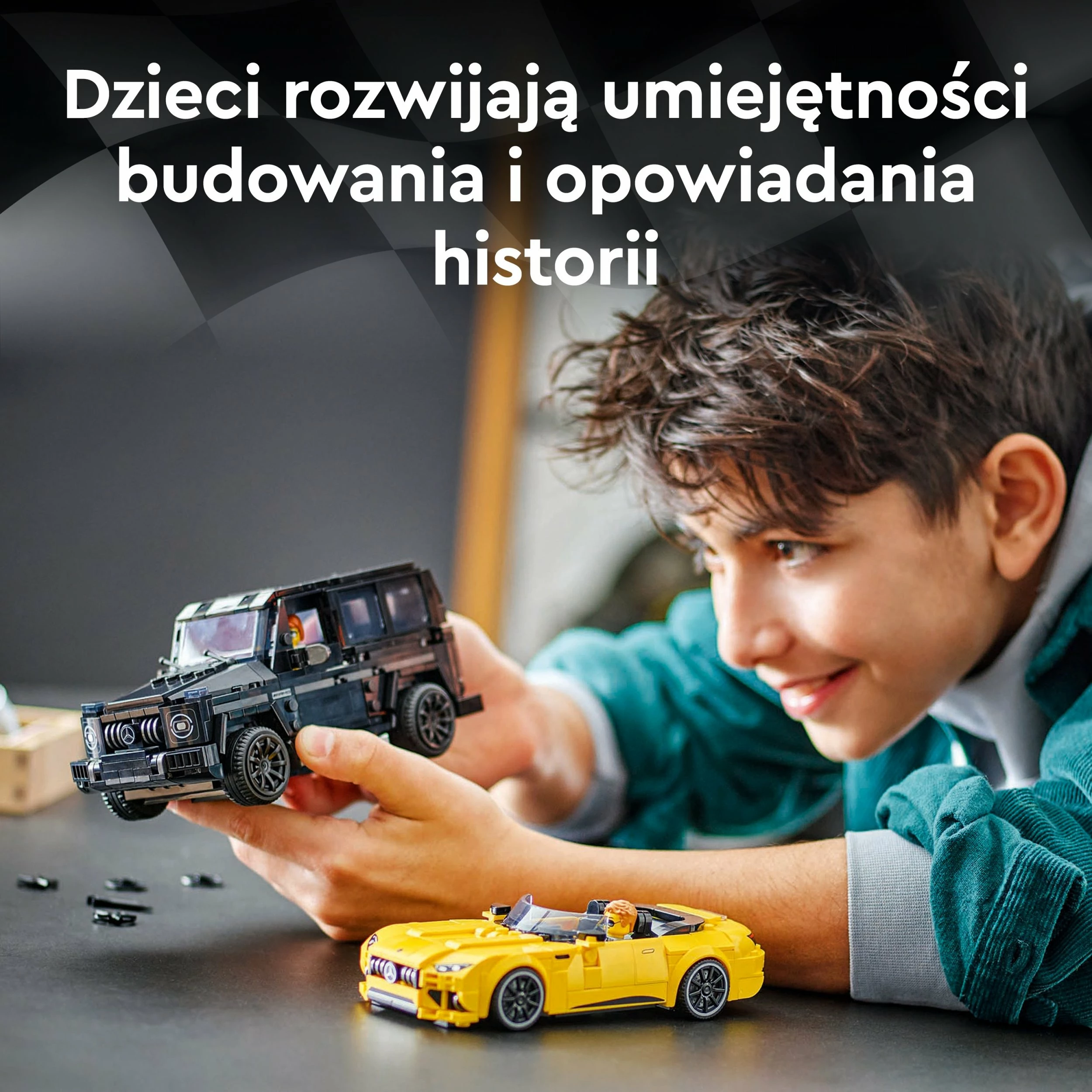 Set LEGO Speed Champions Mercedes-AMG G 63 & Mercedes-AMG SL 63 76924, 808 copë, 10+ vjet, 2 makina, zi/verdhë
