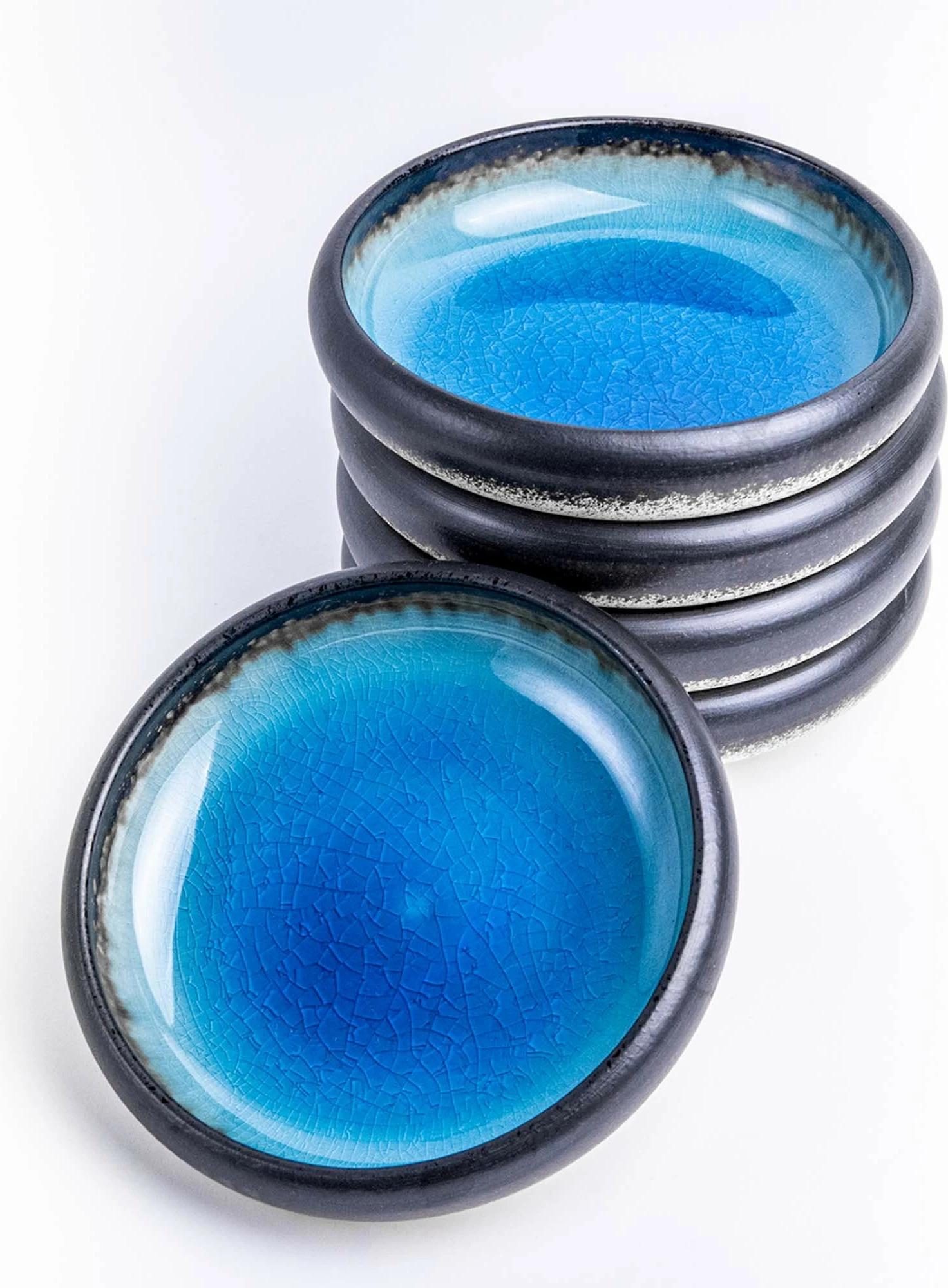 Pjatë e thellë Fine Dine Lazur Ø152 mm, 300 ml, blu, set 3 copë