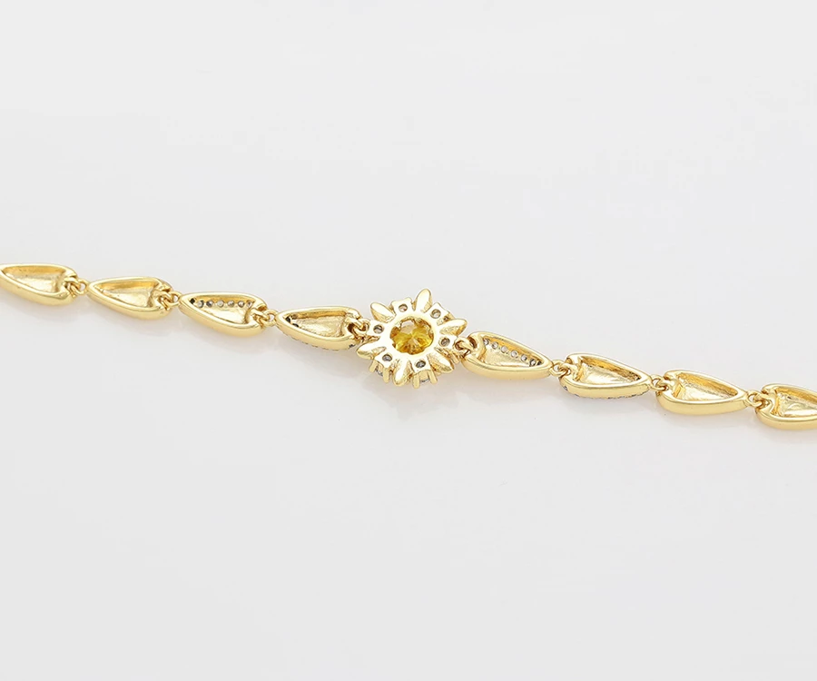 Byzylyk dore elegant i praruar në ar, 14K BDA10