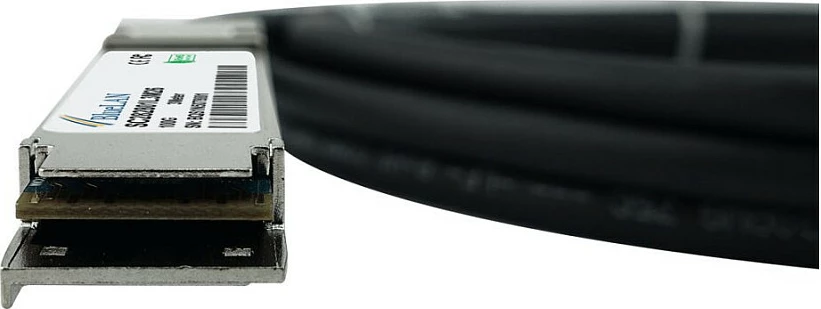 Kabllo DAC BlueOptics DAC-Q28-100G-1M, QSFP28-QSFP28, 100Gb/s, 1m, zezë/argjend