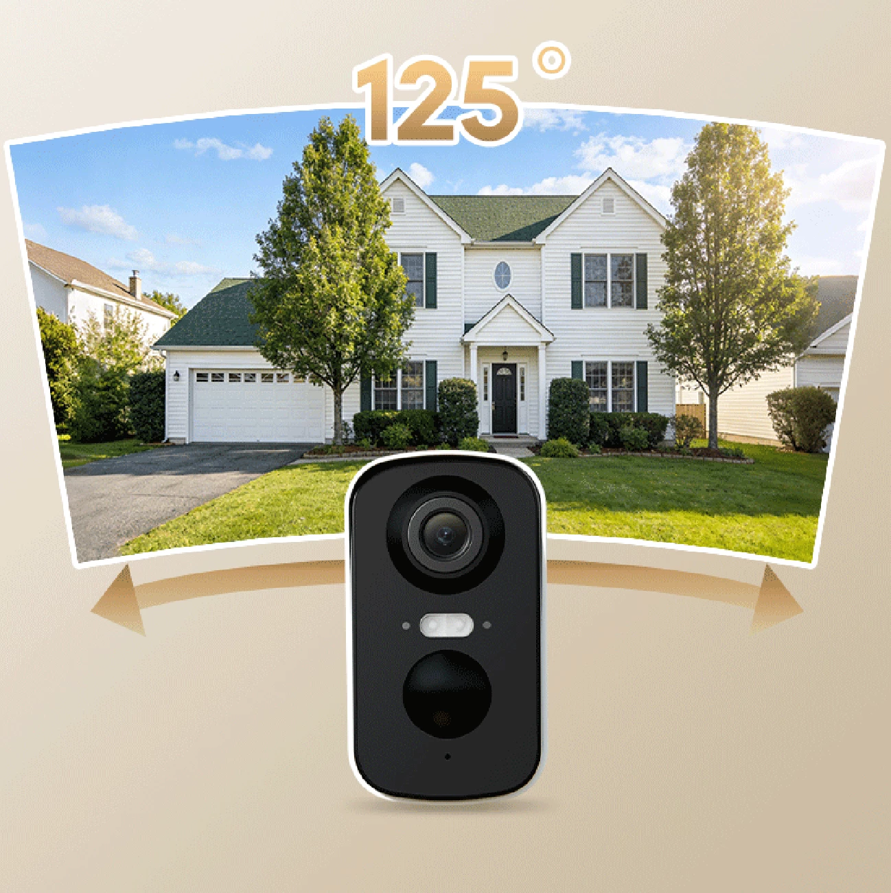 Kamerë sigurie e jashtme Dreame NAVO Care SE 1 OutCam 2.5K 4MP, Wi‑Fi 6, bateri 5200mAh, me panel solar 2W, IP65, e bardhë