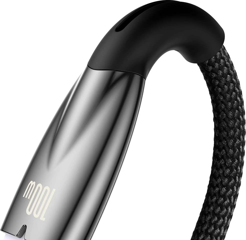 Kabllo Baseus Glimmer Series, USB-A në USB-C, 1m, 100W, e zezë