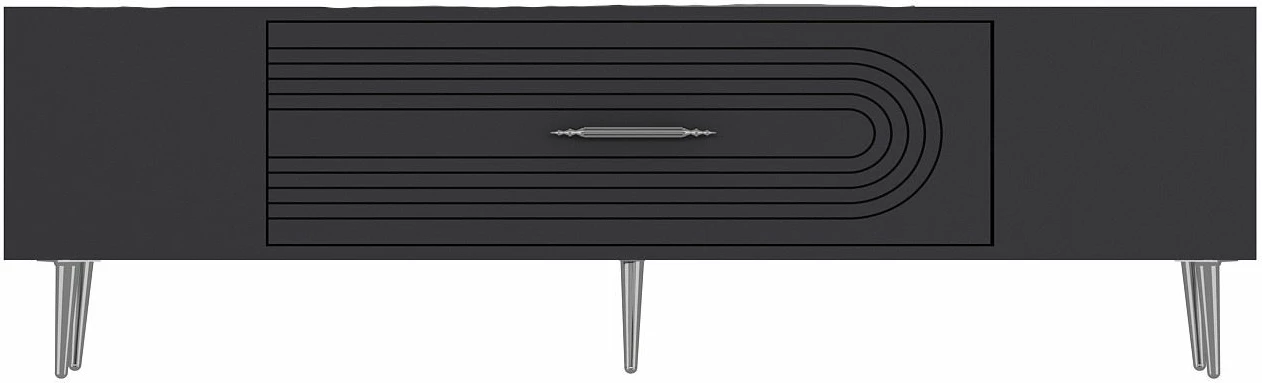 Komodë TV Skye Decor, Dekol3, anthracite, silver