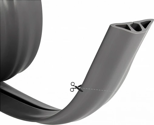 Kanal kabllosh DeLOCK, 50 x 13 mm, 1.5 m, vetëngjitës, PVC, gri