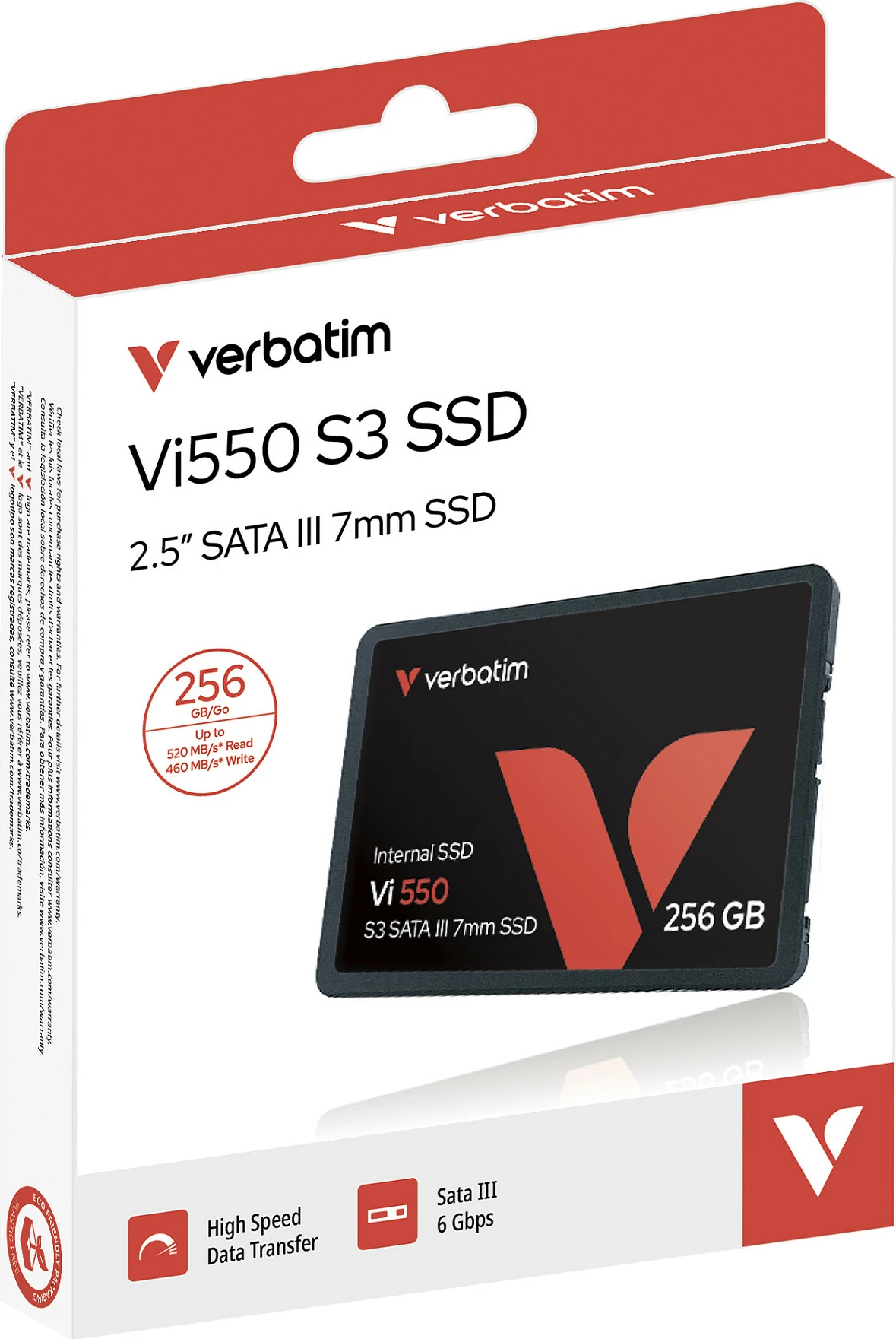 SSD i brendshëm Verbatim Vi550 S3, 256GB, 2.5" SATA III 7mm