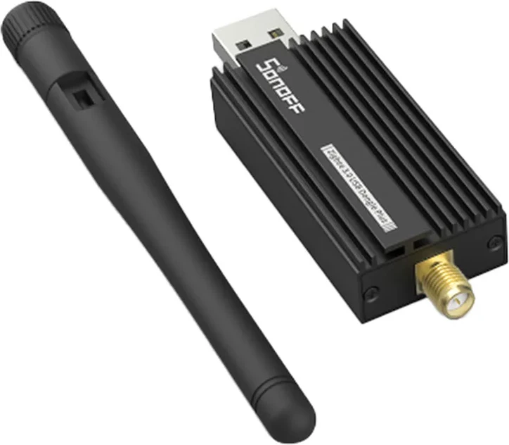Gateway Zigbee Sonoff ZBDongle-E, USB, për Home Assistant/openHAB/Zigbee2MQTT, i zi