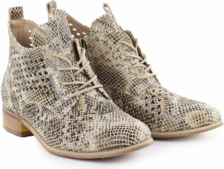 Çizme të shkurta Potocki për femra, bezhë