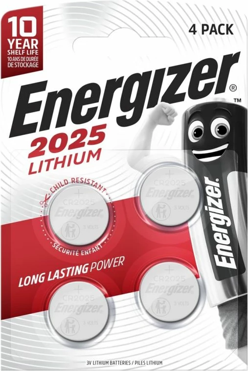 Bateri litium ENERGIZER CR2025, 4 copë