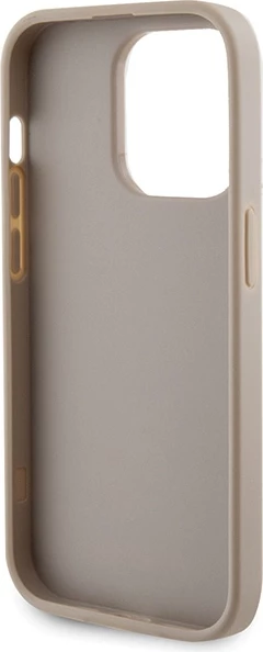 Mbështjellës Guess GUHCP15LPS4DGPD për iPhone 15 Pro 6.1", 4G Strass Metal Logo, Ari