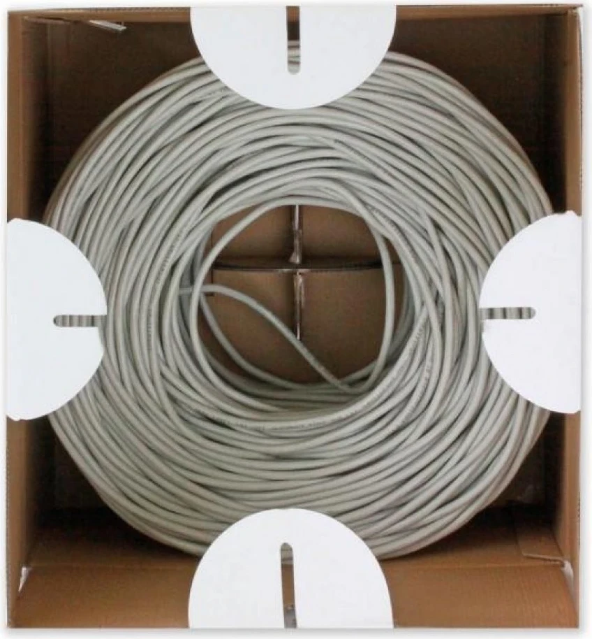 Kabllo rrjeti Techly Cat6 U/UTP (UTP), Gri, 305m