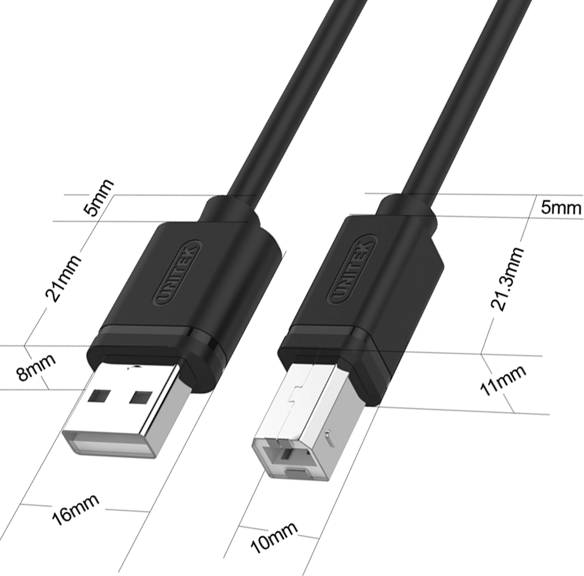Kabllo USB-A në micro-USB-B Unitek Y-C430GBK, 1 m, USB 2.0, e zezë