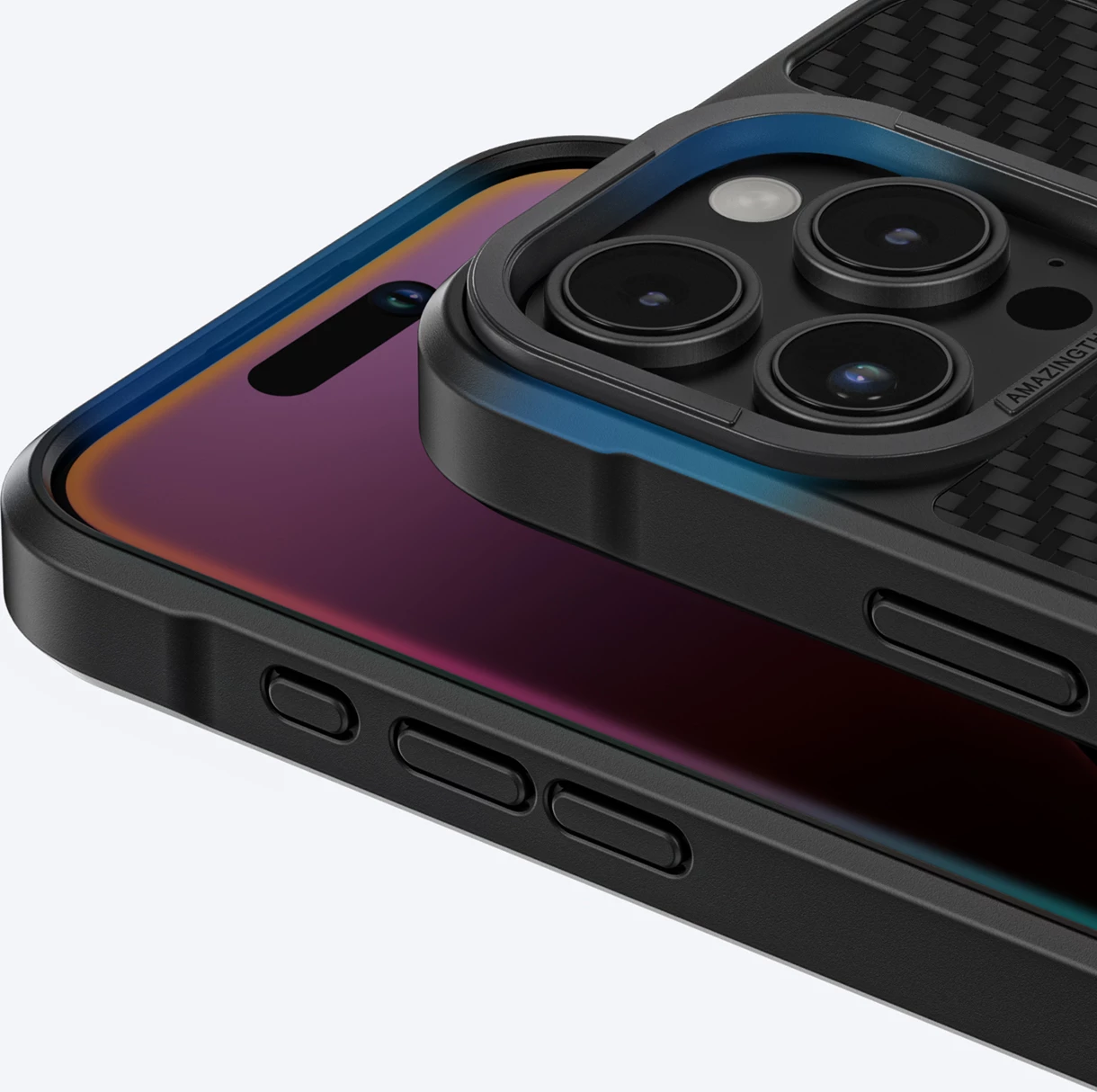 Mbështjellës AmazingThing Titan Max për iPhone 16 Pro, 1500D aramid fiber, zi