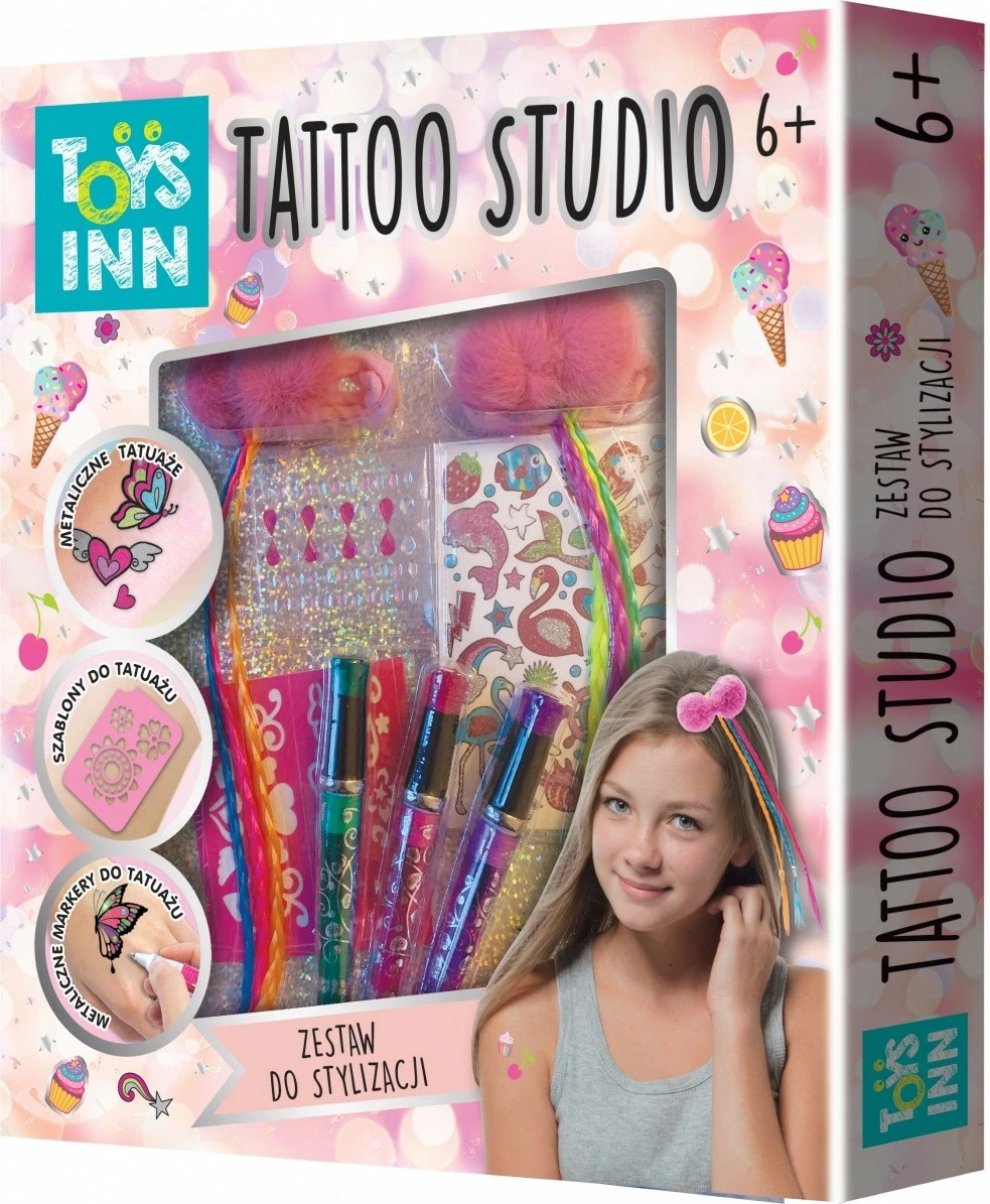 Set stilizimi flokësh dhe tatuazhe për fëmijë Stnux Tattoo Studio, Mix