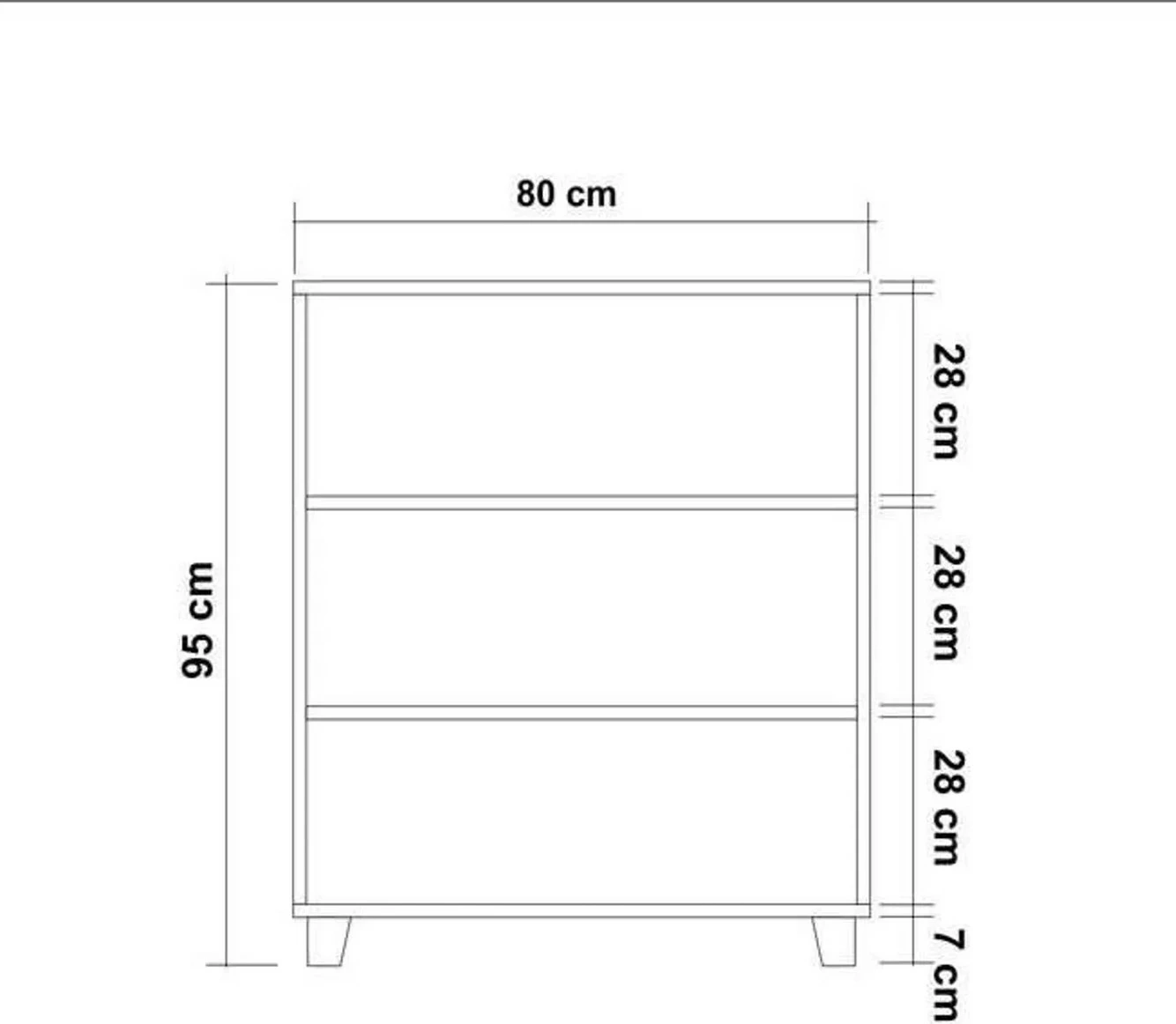 Komodë Hanah Home, Leva Gravis Colorblock, ngjyrë Atlantic Pine, 80x95x43cm