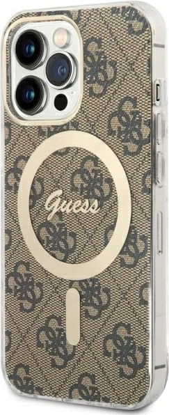 Mbështjellës Guess 4G MagSafe për iPhone 13/13 Pro 6.1", kafe