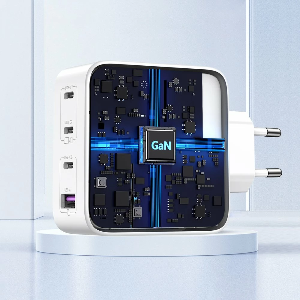 Karikues i shpejtë GaN Ugreen CD226, 100W, 3xUSB-C/USB-A, i bardhë
