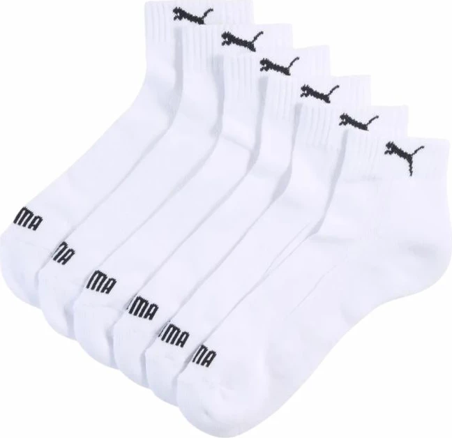 Çorape të shkurtra Puma Cushioned Quarter 3-pack, të bardha