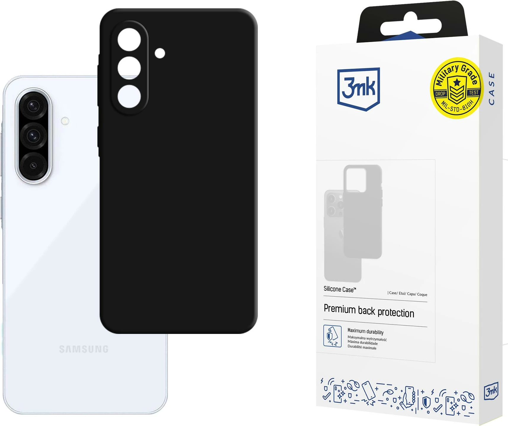 Mbështjellës silikon për celular 3mk Protection për Samsung Galaxy A36 5G, i zi