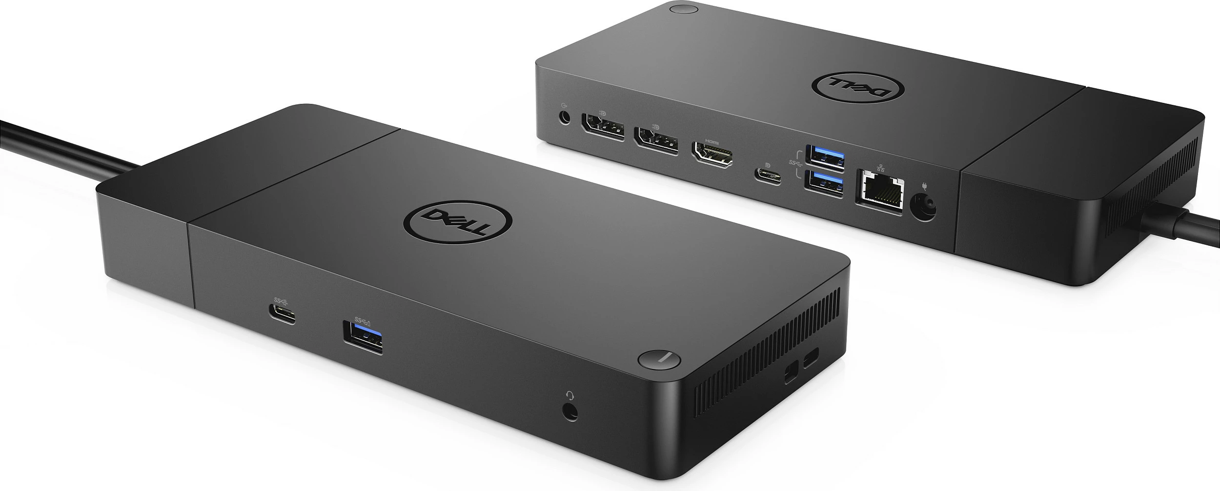 Docking station Dell WD19DC, Dual USB-C, 210W, HDMI 2.0b, 2x DisplayPort, LAN, e zezë