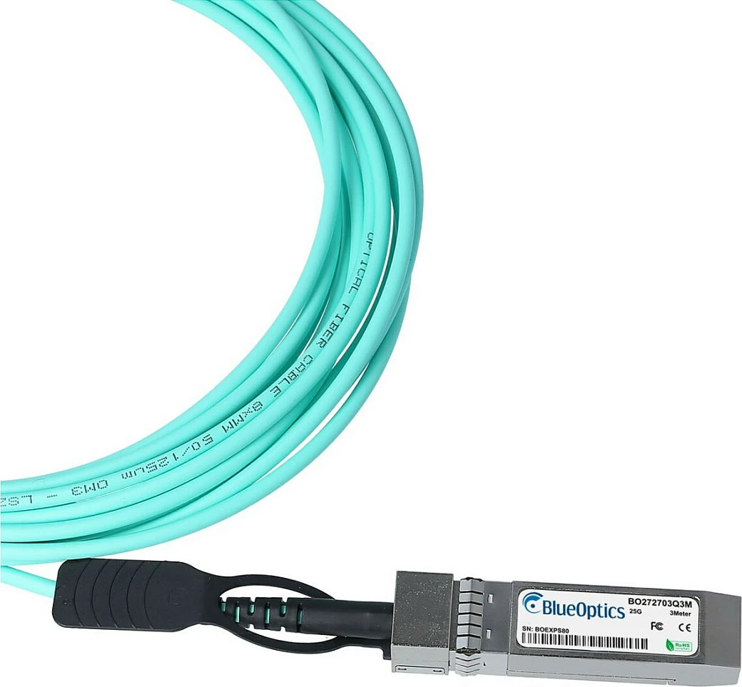 Kabllo optike aktive BlueOptics AOC-SFP-25G-5M, SFP28-SFP28, 25Gbps, 5m, Blu