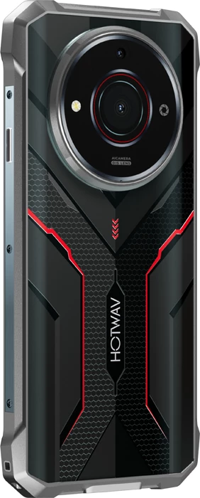 Celular HOTWAV T7S 4GB/128GB 6.52\" HD+ Android 13 IP68/IP69K MIL-STD-810H Dual SIM 6280mAh USB-C, i zi, set me kabllo + karikues + film mbrojtës