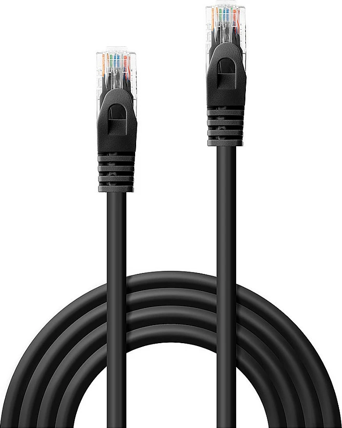 Kabllo rrjeti LINDY 48192 Cat6, 1m, RJ45-RJ45, UTP, e zezë