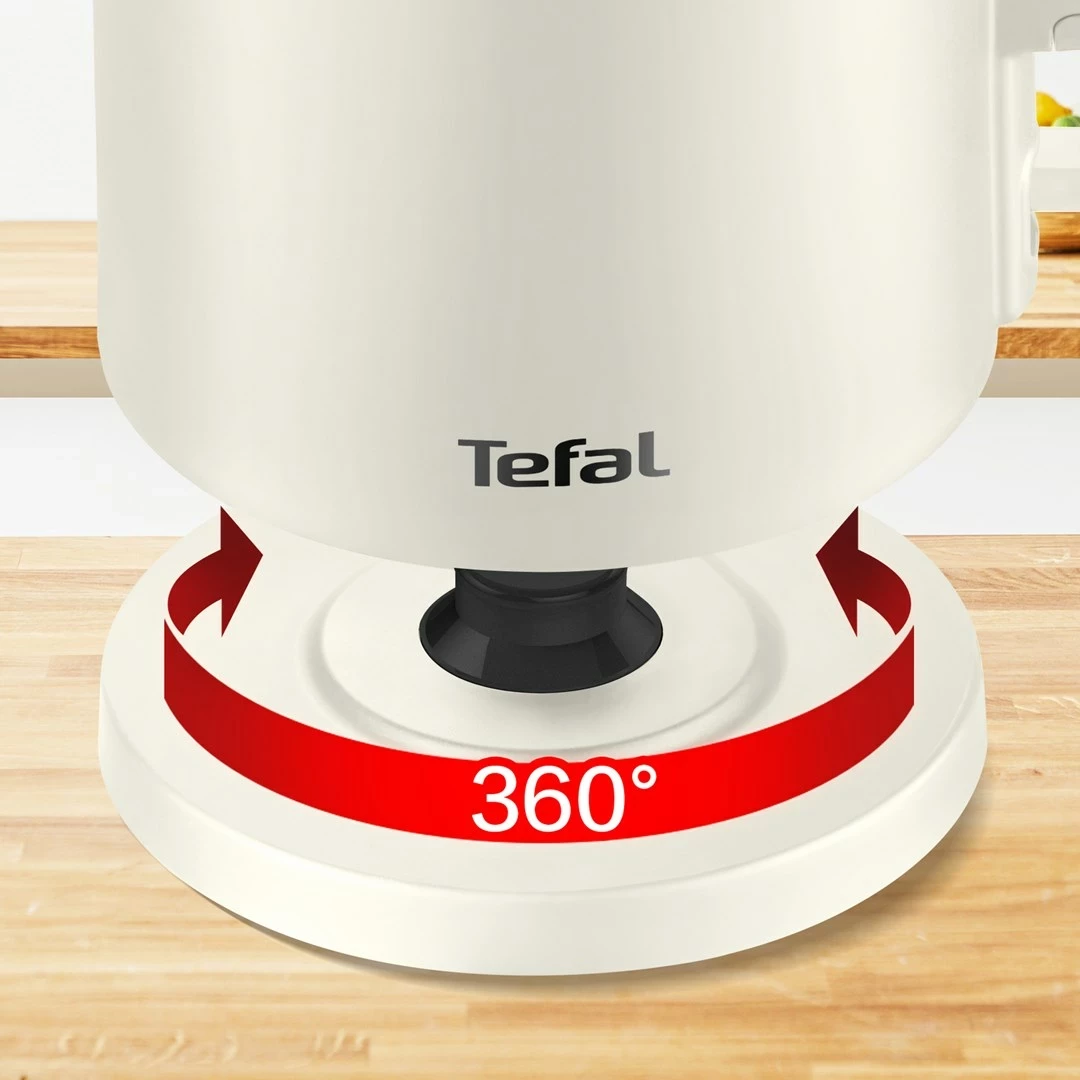 Ibrik elektrik Tefal KO140AE0, 1.5 L, 1500 W, Bardhë