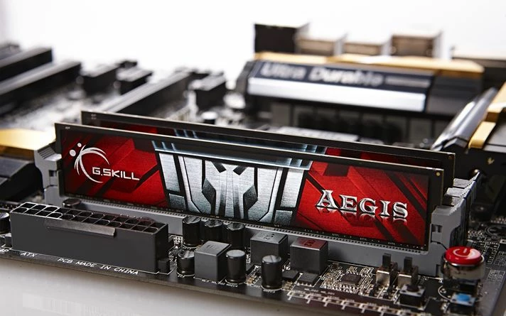 RAM Memorje G.Skill Aegis F3-1600C11S-8GIS 8GB DDR3 1600MHz CL11 UDIMM e zezë dhe e kuqe, 1x modul